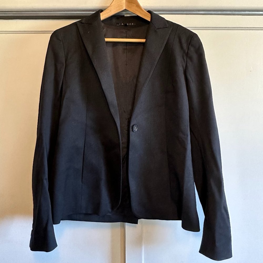 Theory - Black Blazer - Single Button - Size 2